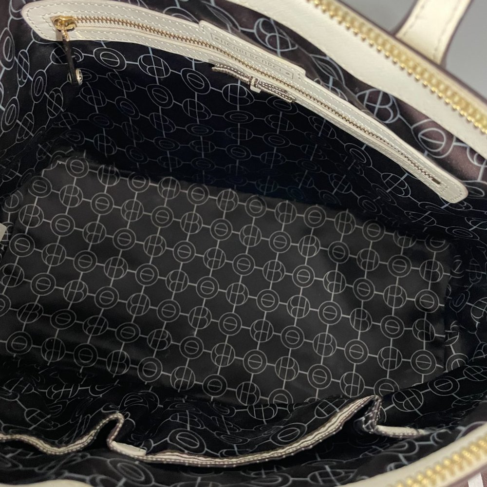 Henri Bendel Cream Satchel with Gold Accents - Picture 9 of 15